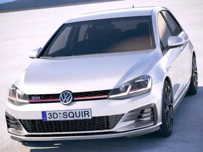 Volkswagen Golf GTI 2018 5-door 3D model