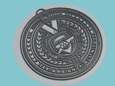 Arsenal FC Medallion Football 3D print model
