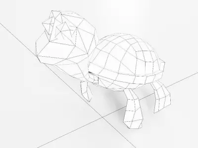 Baby turtle 3d model  Low-poly 3D model