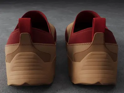 Sneakers ROA Red Milk Low-poly 3D model