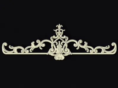 Central decor ornament for furniture 3D model 912