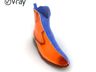 Classic Leather Boot model pack Low-poly 3D model