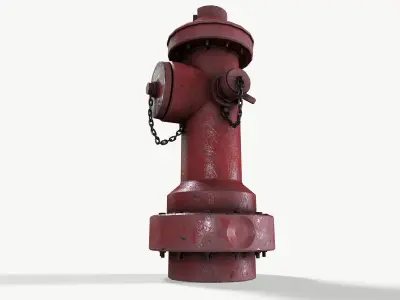 Fire Hydrant Low-poly 3D model