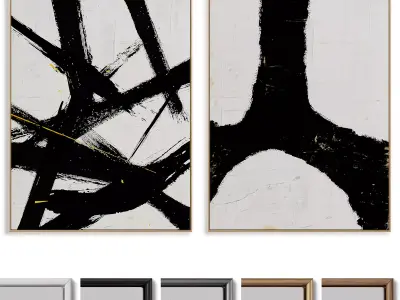 Abstract Painting Frame set 3D model 271
