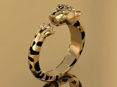 Leopard Ring 3D print model