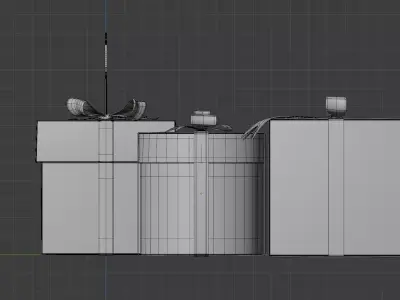 Winter Gift Box Pack 3D model