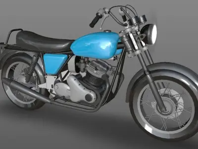 Honda cb25  Bike 3D Model Cafe Bike Game Ready Asset Low-poly 3D model