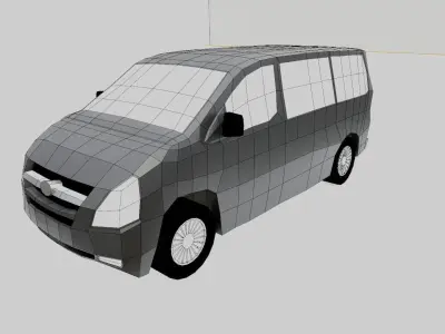 MPV model low poly van Low-poly 3D model