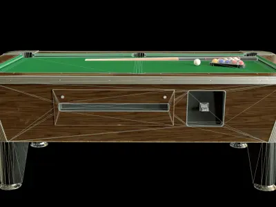 Game Ready Pool Table 3D Model Low-poly 3D model