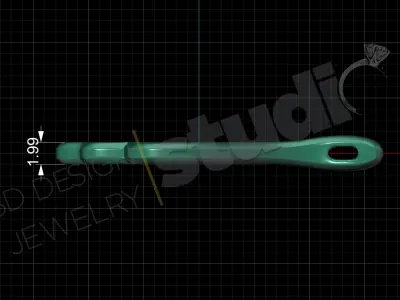 wedding band necklace holderpendant model 3D print model