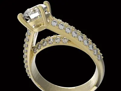 Ring cathedral gems  3D print model
