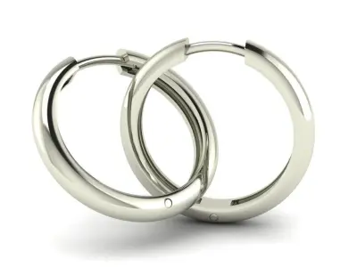 16mm round earrings 3D print model
