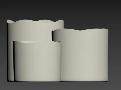 Off White or Cream vase 3D model