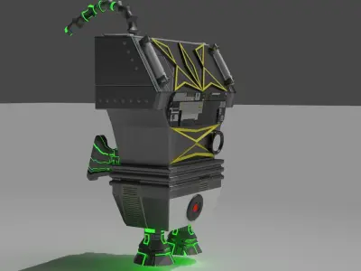 Sci-Fi BagPack Free 3D model