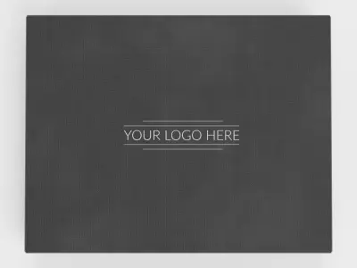 Chocolate Box Plain V1 - Black with Brand-Ready Lid 3D model