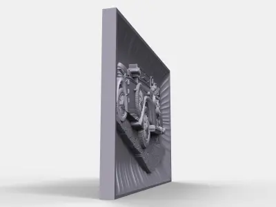 Austro Daimler ADR 6 Bergmeister bas relief 3D print model