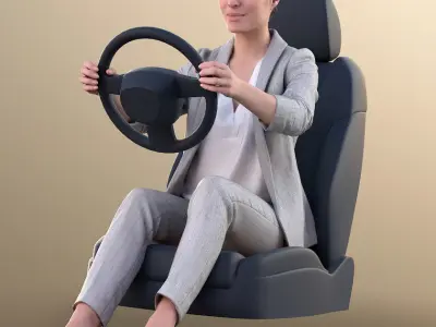 Juliette 10779 - Business Woman Driving A Car 3D model