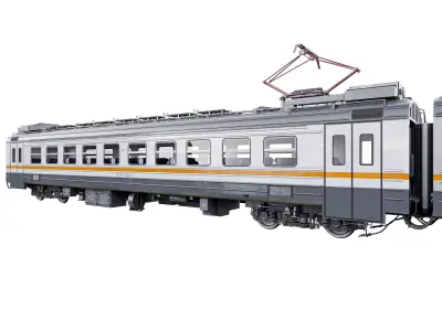 Passenger Train ED4M 3D model