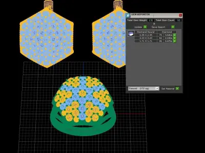 Jewel Set Gold 3D print model