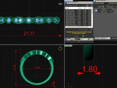 Diamond Jewelry Ring 3D print model