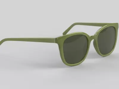 Cateye Eyewear Glasses Low-poly 3D model