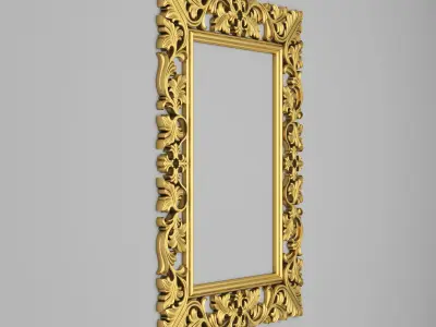 Classic Frame Mirror 009 3D model