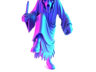Ghostface Scream Scary Movie toy 3D print model