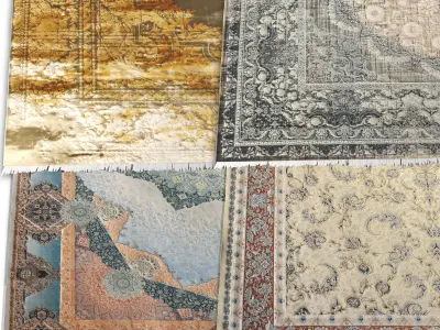 Persian Carpet Collection-vol10-4k texture Low-poly 3D model
