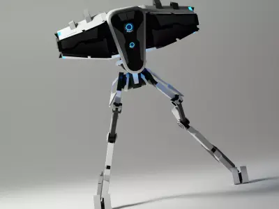 Jaeger futuristic robot on two legs Free 3D model