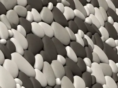 Pebble  oval big panel tile  n1 3D model