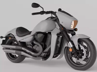 motorcycle cruiser   Low-poly 3D model