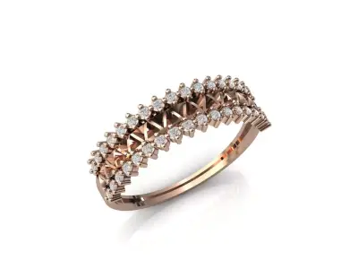 Women Ring Diamond Stone STL 3DM Lightweight Printable 3D print model purchase