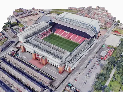 Anfield Stadium - Liverpool Low-poly 3D model
