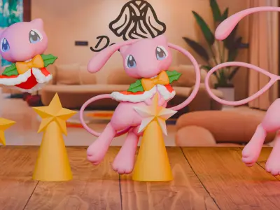 Navikanto Star  Mew Christmas Tree Topper  Free 3D print model