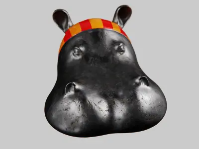Playful Hippo 3D model