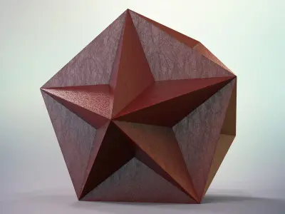 Great Dodecahedron Low-poly 3D model