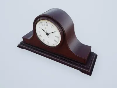 Vintage Mantel Tabletop Clock 3D model