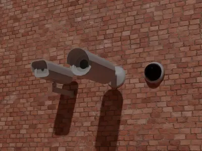 GAME READY SURVEILLANCE CAMERA ASSET Free low-poly 3D model