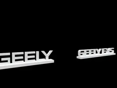Volumetric GEELY Logo Free low-poly 3D model