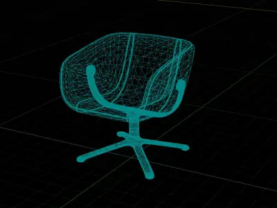 PlusHalle Scoop Chair UE4 Low-poly 3D model