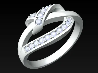 Diamond Ring - Womens Rings - N115249 3D print model