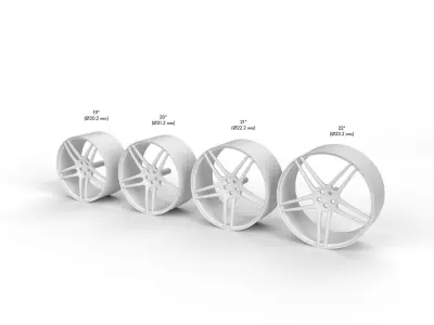24th SCALE MODEL CAR WHEEL V5 and V6 3D print model