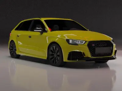 Audi RS3 sportback 2018 3D model