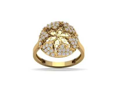 STL 3DM Women Ring Womens Ring Diamonds With Stone Model DP2001 3D print model