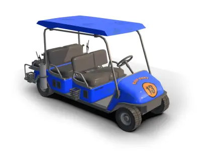 Golf Cart Low-poly 3D model