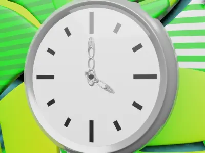 Wall clock 3D model get