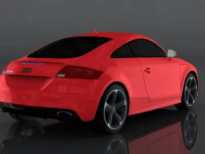 Audi TT RS 2008 Low-poly 3D model