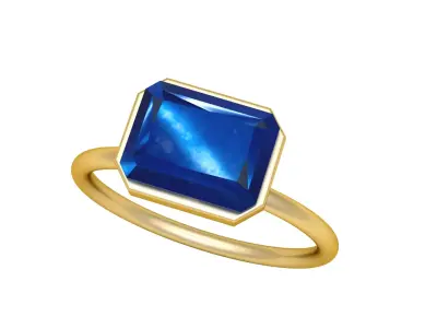 Blue Sapphire Rings 3D print model
