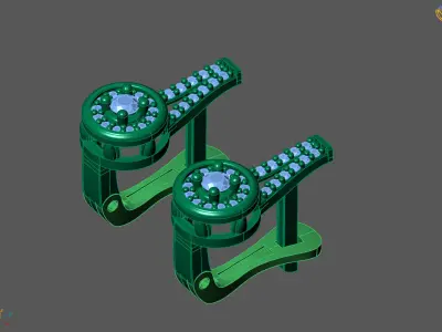 Women Earrings 3DM STL Womens Earring Renders 3D print models   3D print model shop