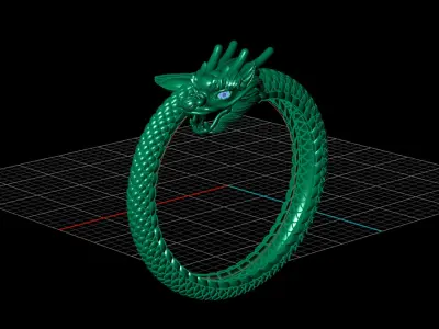 dragon ring 3D print model 4